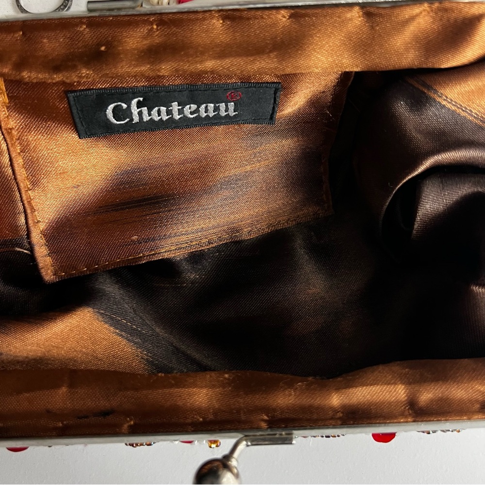 Chateau Bronze Satin Evening Clutch